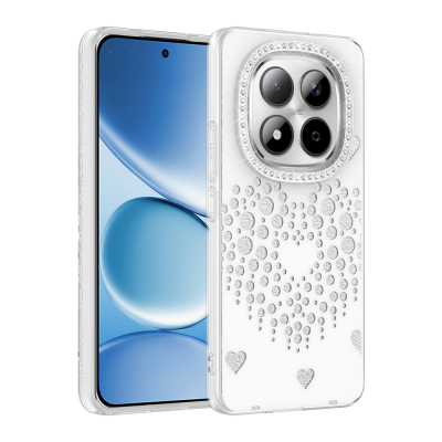 Xiaomi Redmi Note 15 Pro 4G Kılıf Damla Taşlı Zore Rivas Sert PC Kapak - Zore