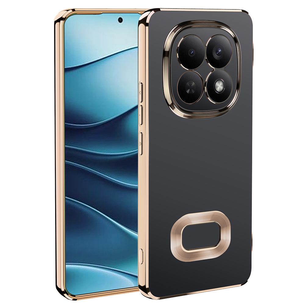 Xiaomi Redmi Note 15 Pro 4G Kılıf Kamera Korumalı Logo Gösteren Zore Omega Kapak - Gold