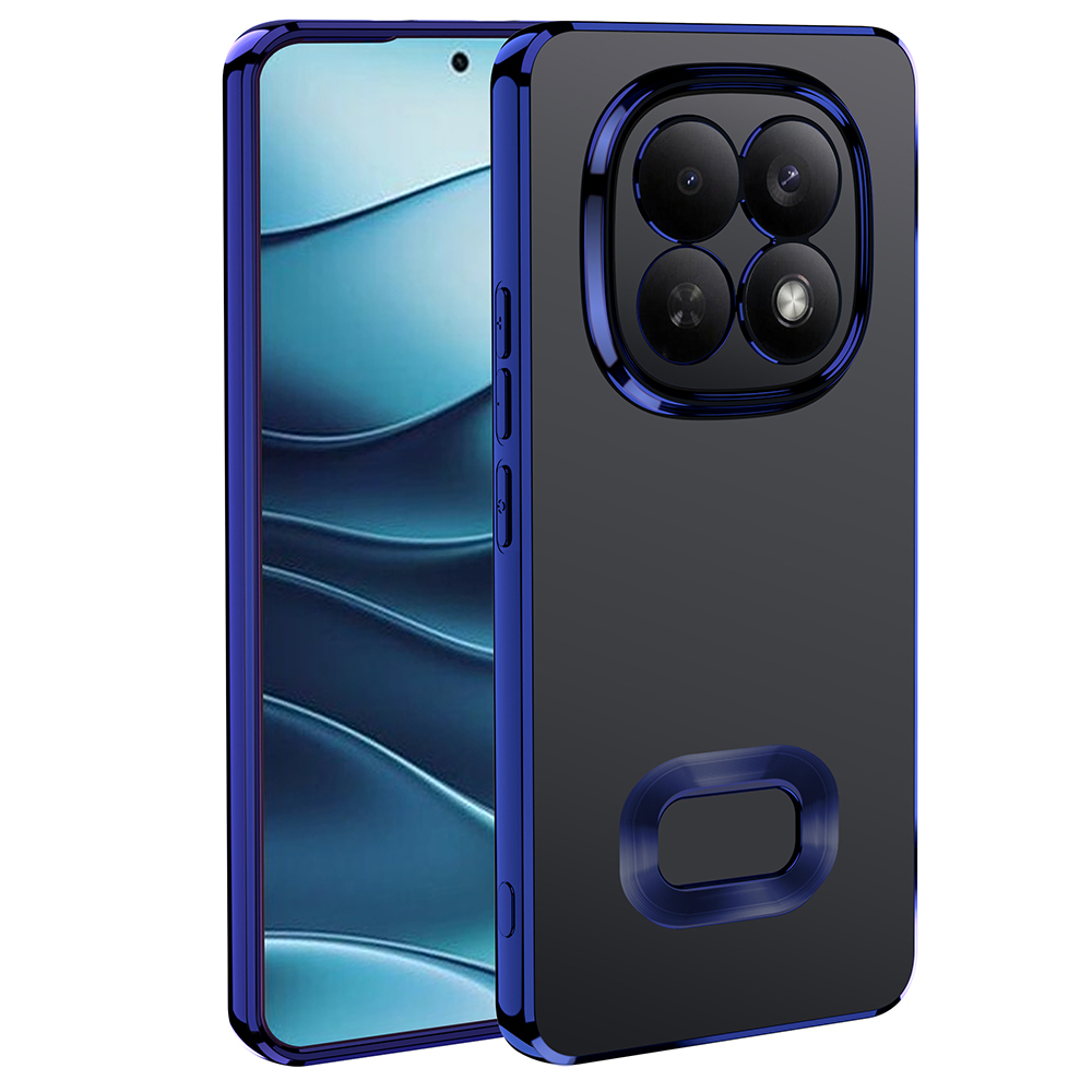 Xiaomi Redmi Note 15 Pro 4G Kılıf Kamera Korumalı Logo Gösteren Zore Omega Kapak - Lacivert