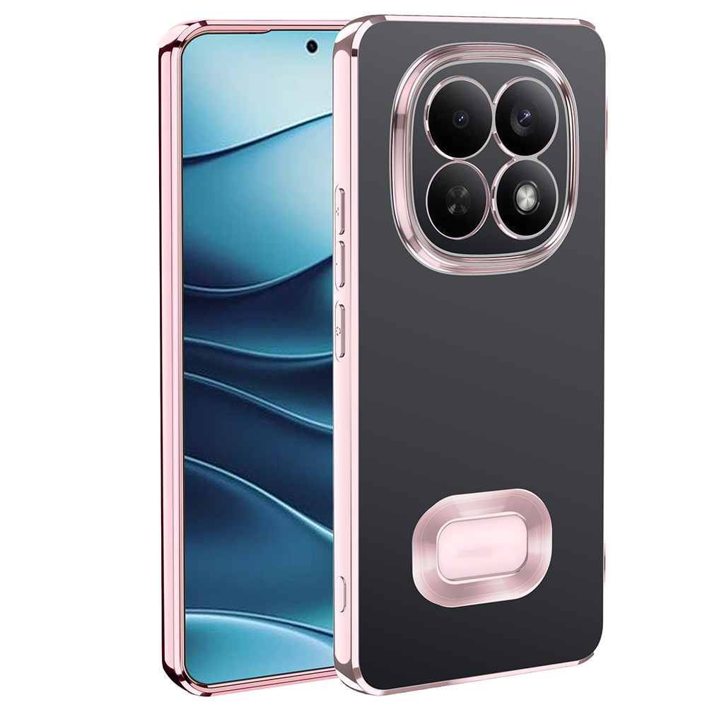 Xiaomi Redmi Note 15 Pro 4G Kılıf Kamera Korumalı Logo Gösteren Zore Omega Kapak - Rose Gold