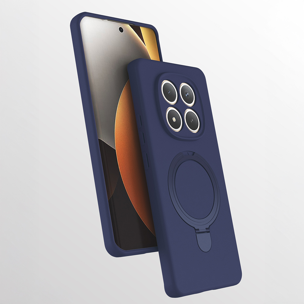 Xiaomi Redmi Note 15 Pro 4G Kılıf M-safe Şarj Özellikli Standlı Zore Samara Kapak - Lacivert