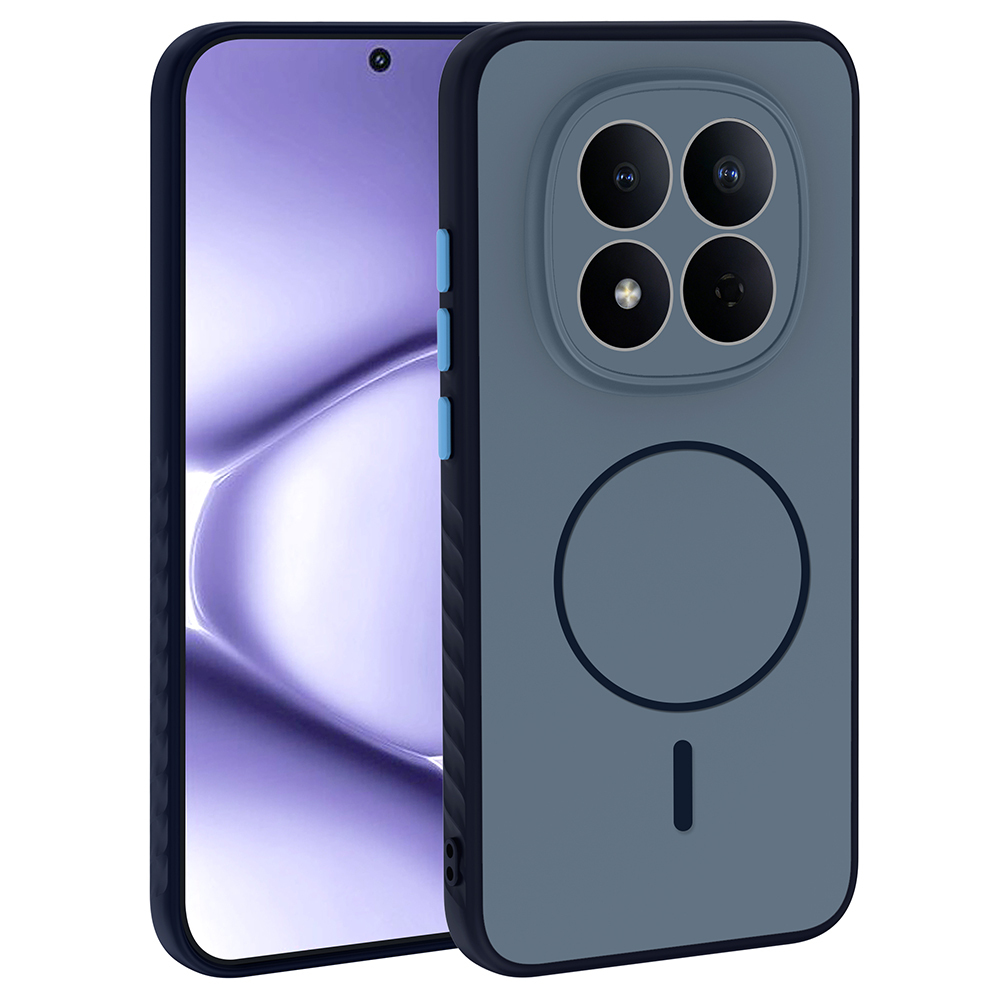 Xiaomi Redmi Note 15 Pro 4G Kılıf M-safe Şarj Özellikli Zore Tea Kapak - Lacivert