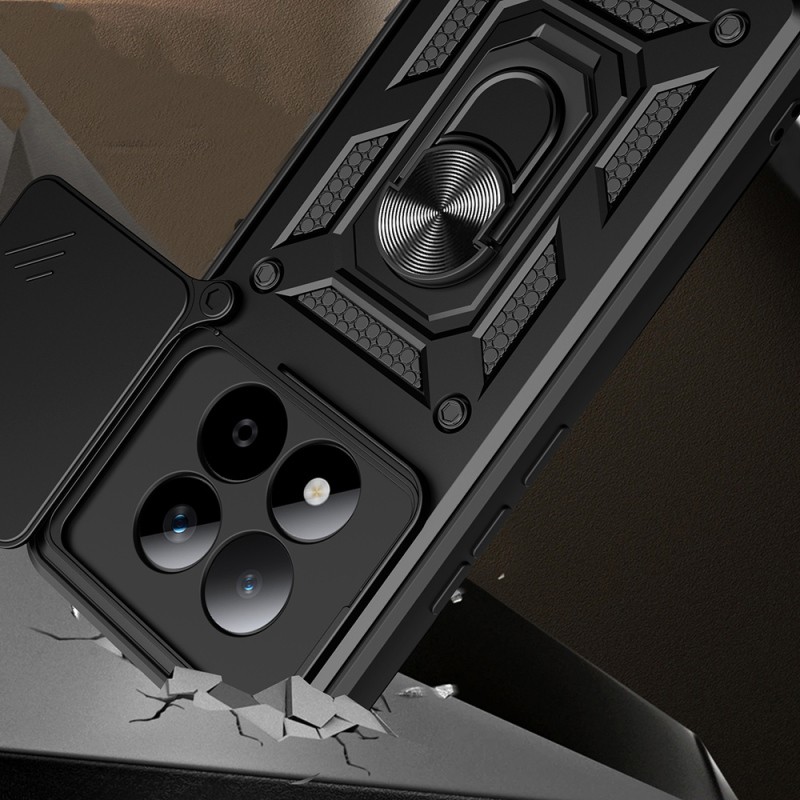 Xiaomi Redmi Note 15 Pro 4G Kılıf Magnetik Standlı Kamera Korumalı Zore Sürgülü Vega Kapak - 3