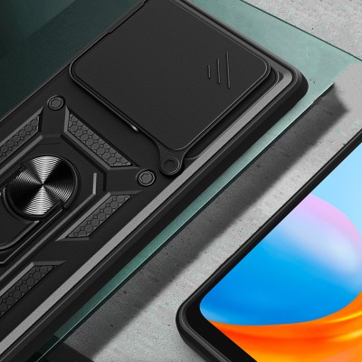 Xiaomi Redmi Note 15 Pro 4G Kılıf Magnetik Standlı Kamera Korumalı Zore Sürgülü Vega Kapak - 5