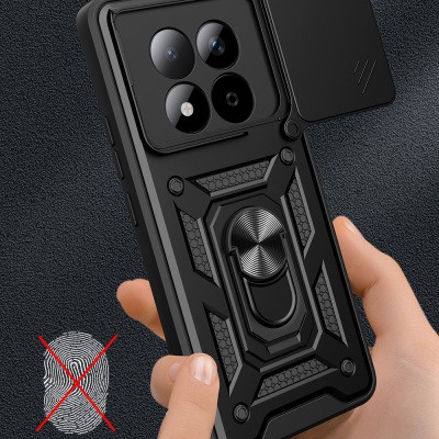 Xiaomi Redmi Note 15 Pro 4G Kılıf Magnetik Standlı Kamera Korumalı Zore Sürgülü Vega Kapak - 6