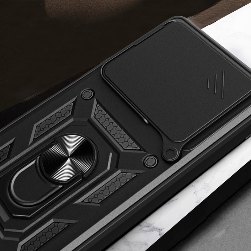 Xiaomi Redmi Note 15 Pro 4G Kılıf Magnetik Standlı Kamera Korumalı Zore Sürgülü Vega Kapak - 8