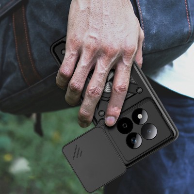 Xiaomi Redmi Note 15 Pro 4G Kılıf Magnetik Standlı Kamera Korumalı Zore Sürgülü Vega Kapak - 11