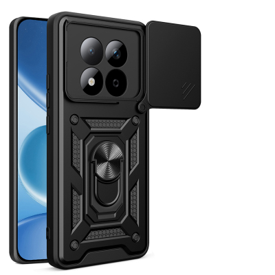 Xiaomi Redmi Note 15 Pro 4G Kılıf Magnetik Standlı Kamera Korumalı Zore Sürgülü Vega Kapak - Zore