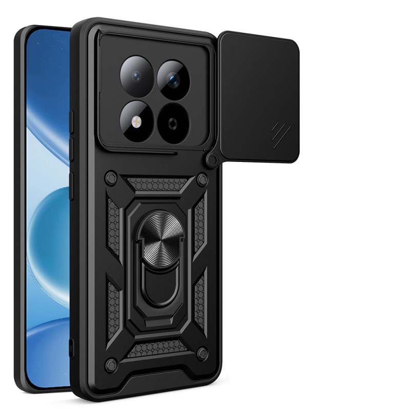 Xiaomi Redmi Note 15 Pro 4G Kılıf Magnetik Standlı Kamera Korumalı Zore Sürgülü Vega Kapak - 1