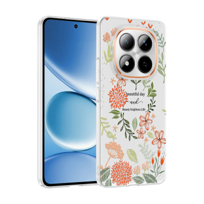 Xiaomi Redmi Note 15 Pro Case with Camera Protector, Patterned Zore Clip Cover - Zore