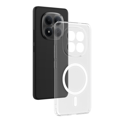 Xiaomi Redmi Note 15 Pro Kamera Korumalı M-Safe Şarj Özellikli Şeffaf Zore London Sert PC Kapak - Zore