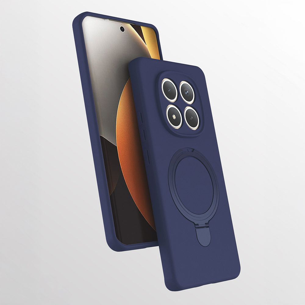 Xiaomi Redmi Note 15 Pro Plus Kılıf M-safe Şarj Özellikli Standlı Zore Samara Kapak - Lacivert