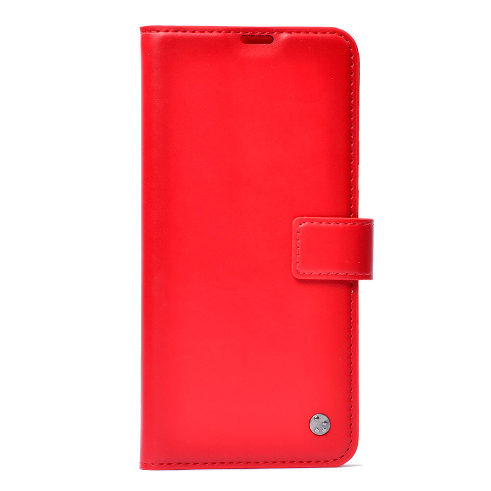 Xiaomi Redmi Note 15 Pro Plus Kılıf Zore Kar Deluxe Kapaklı Kılıf - Kırmızı