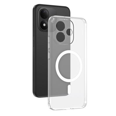 Xiaomi Redmi Note 17 Case M-Safe Charging Feature Zore London Transparent Camera Protection Hard PC Cover - 1