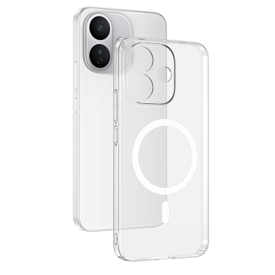 Xiaomi Redmi Note 17 Pro Kamera Korumalı M-Safe Şarj Özellikli Şeffaf Zore London Sert PC Kapak - 1
