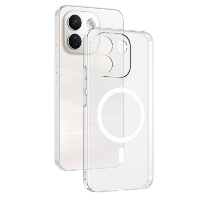 Xiaomi Redmi Note 17 Pro Max Case M-Safe Charging Feature Zore London Transparent Camera Protection Hard PC Cover - 1
