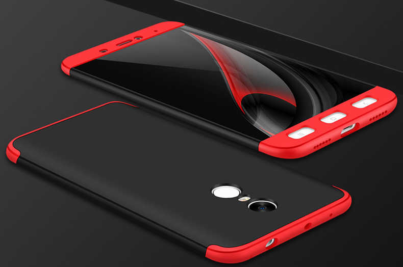 Xiaomi Redmi Note 4x Kılıf Zore Ays Kapak - Siyah-Kırmızı