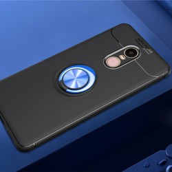 Xiaomi Redmi Note 4X Kılıf Zore Ravel Silikon Kapak Siyah-Mavi