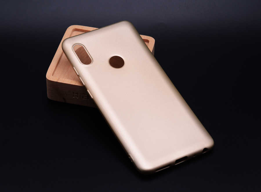 Xiaomi Redmi Note 5 Pro Kılıf Zore Premier Silikon Kapak - Gold