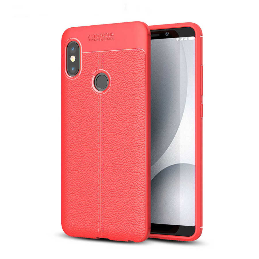 Xiaomi Redmi Note 5 Pro Kılıf Zore Niss Silikon Kapak - Kırmızı