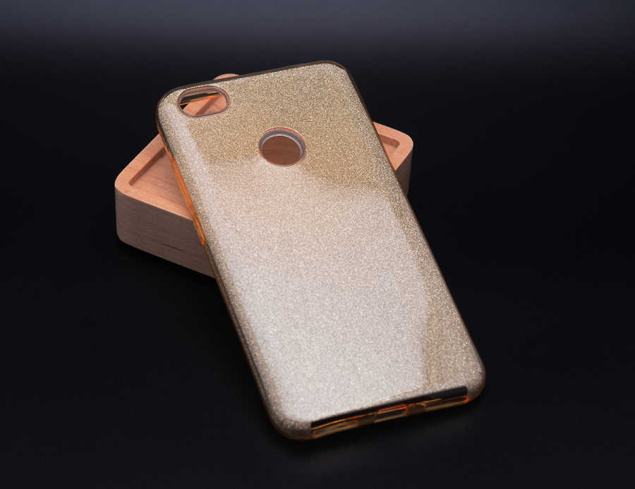 Xiaomi Redmi Note 5A Kılıf Zore Shining Silikon - Gold