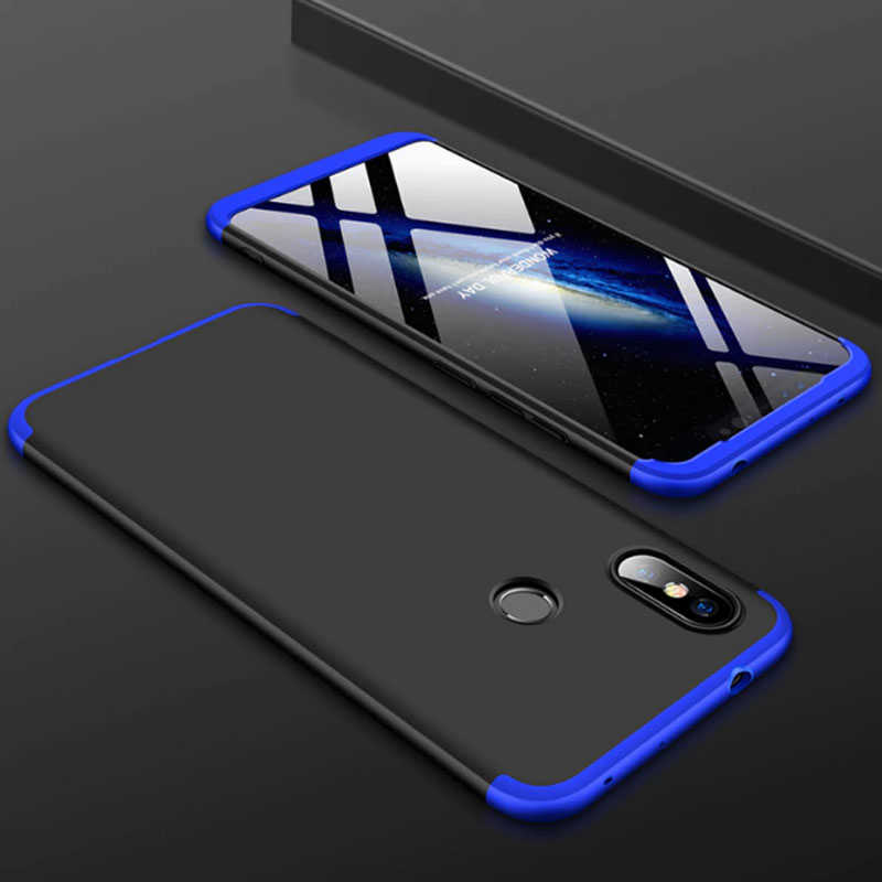 Xiaomi Redmi Note 6 Pro Kılıf Zore Ays Kapak - Siyah-Mavi