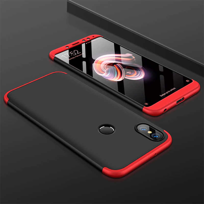 Xiaomi Redmi Note 6 Pro Kılıf Zore Ays Kapak - Siyah-Kırmızı