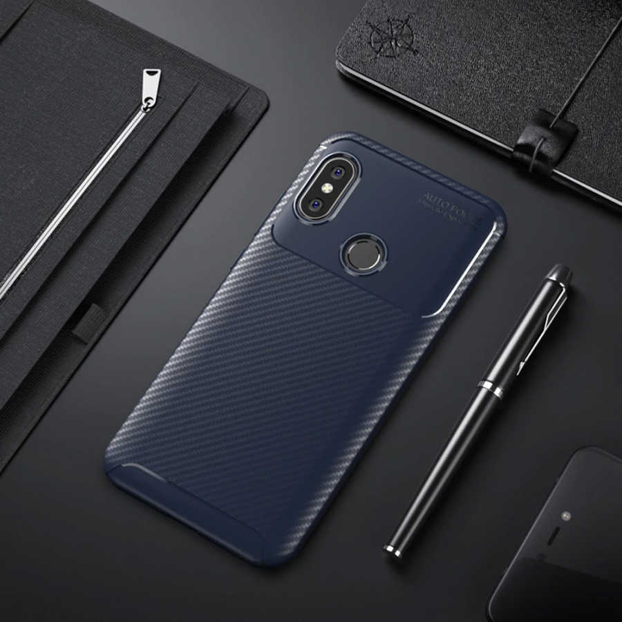 Xiaomi Redmi Note 6 Pro Kılıf Zore Negro Silikon Kapak - Lacivert