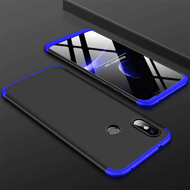 Xiaomi Redmi Note 7 Kılıf Zore Ays Kapak - Siyah-Mavi