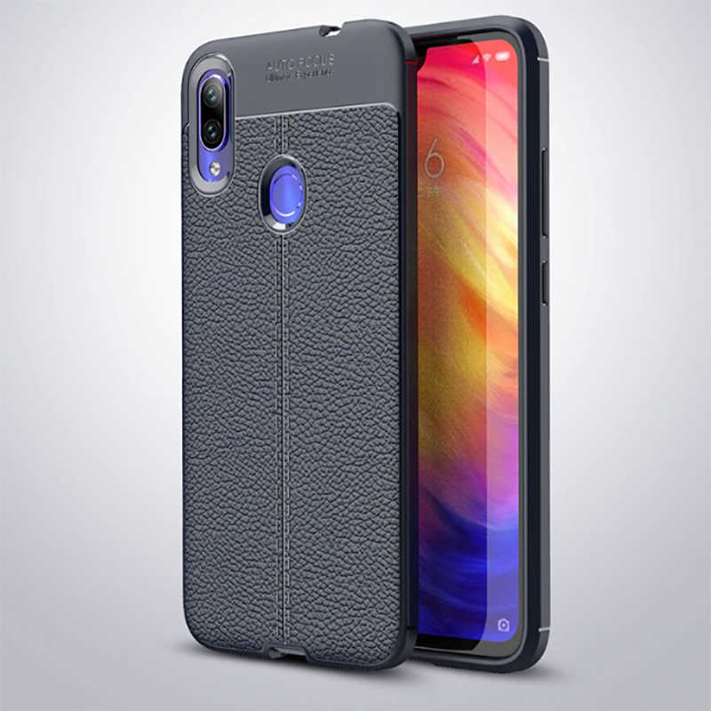 Xiaomi Redmi Note 7 Kılıf Zore Niss Silikon Kapak - Lacivert