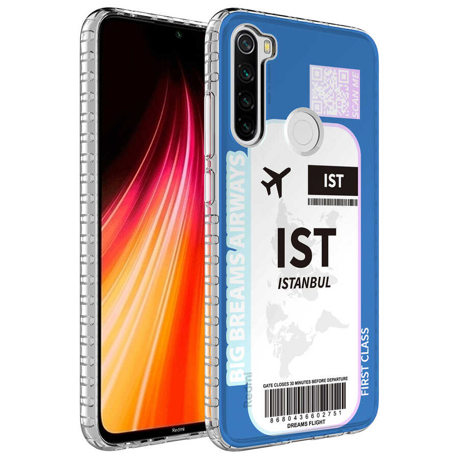 Xiaomi Redmi Note 8 Kılıf Airbag Kenarlı Renkli Desenli Silikon Zore Elegans Kapak - NO4
