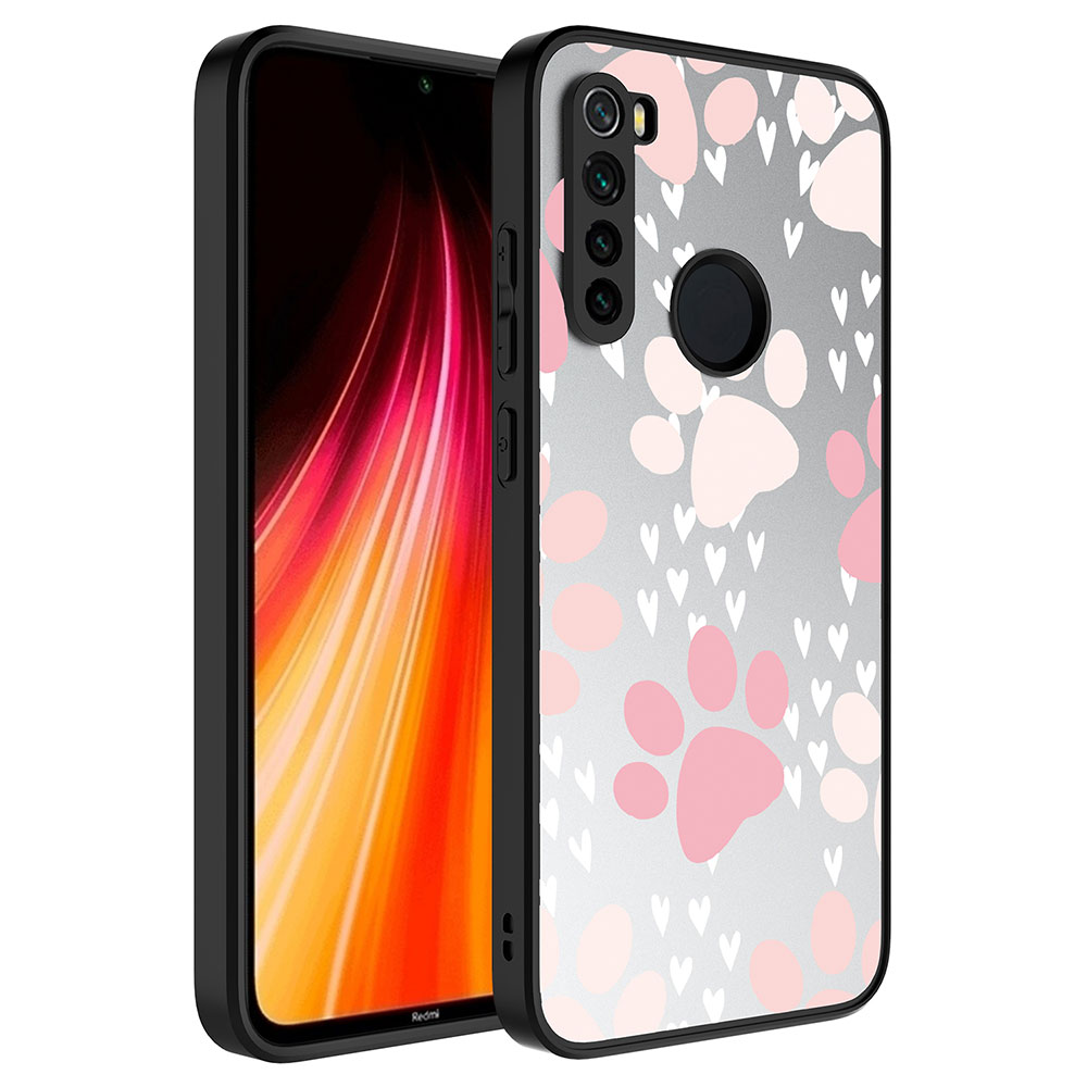 Xiaomi Redmi Note 8 Kılıf Aynalı Desenli Kamera Korumalı Parlak Zore Mirror Kapak - Pati