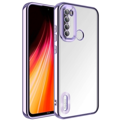 Xiaomi Redmi Note 8 Kılıf Kamera Korumalı Logo Gösteren Zore Omega Kapak - Zore