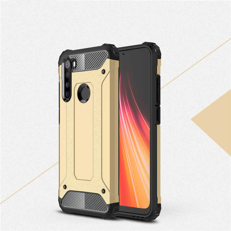 Xiaomi Redmi Note 8 Kılıf Zore Crash Silikon Kapak - Gold