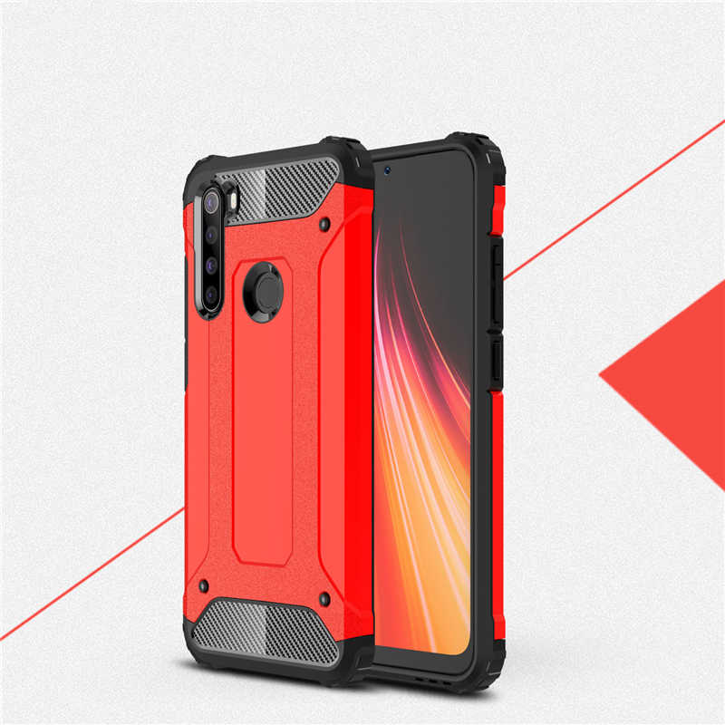 Xiaomi Redmi Note 8 Kılıf Zore Crash Silikon Kapak - Kırmızı