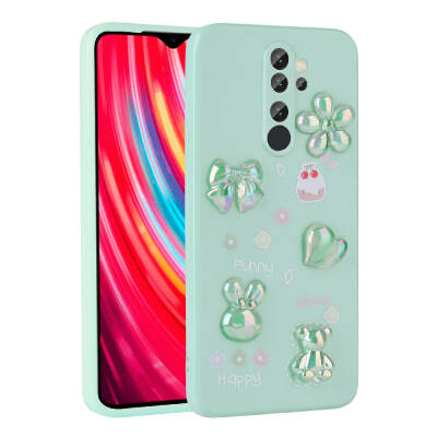 Xiaomi Redmi Note 8 Pro Case Relief Figured Shiny Zore Toys Silicone Cover - Zore