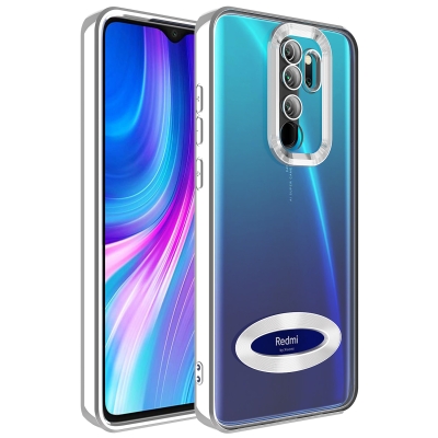 Xiaomi Redmi Note 8 Pro Kılıf Kamera Korumalı Logo Gösteren Zore Omega Kapak - Zore