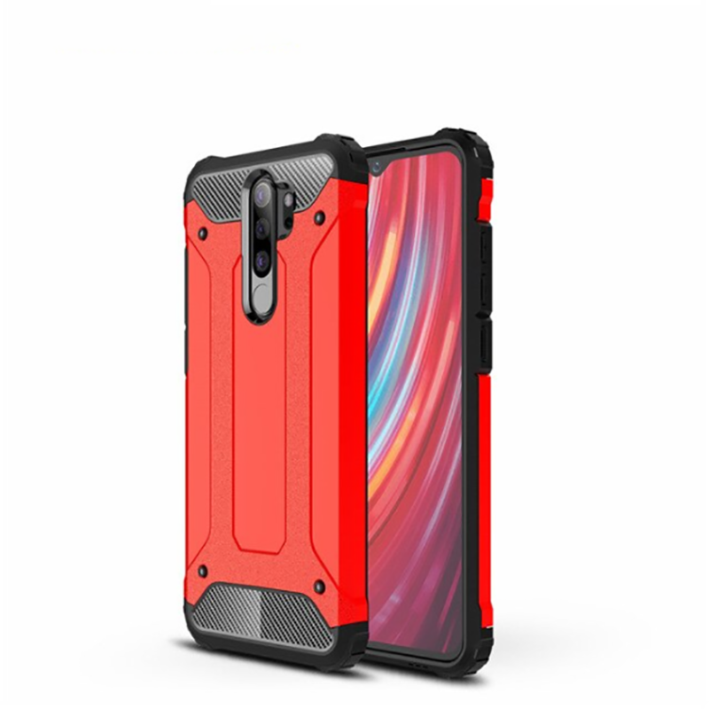 Xiaomi Redmi Note 8 Pro Kılıf Zore Crash Silikon Kapak - Kırmızı