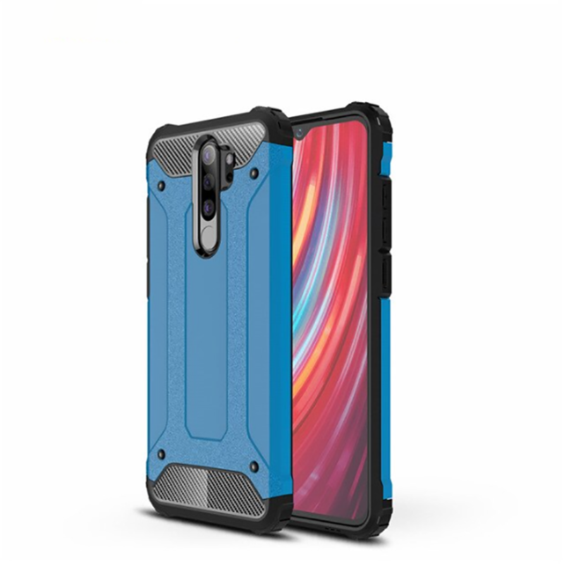 Xiaomi Redmi Note 8 Pro Kılıf Zore Crash Silikon Kapak - Mavi