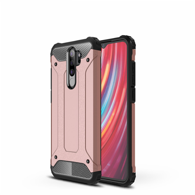 Xiaomi Redmi Note 8 Pro Kılıf Zore Crash Silikon Kapak - Rose Gold