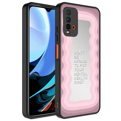 Xiaomi Redmi Note 9 4G Kılıf Aynalı Desenli Kamera Korumalı Parlak Zore Mirror Kapak - Zore