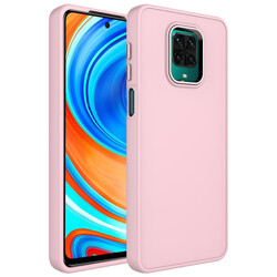 Xiaomi Redmi Note 9 Pro Case Metal Frame and Button Design Silicone Zore Luna Cover - Zore
