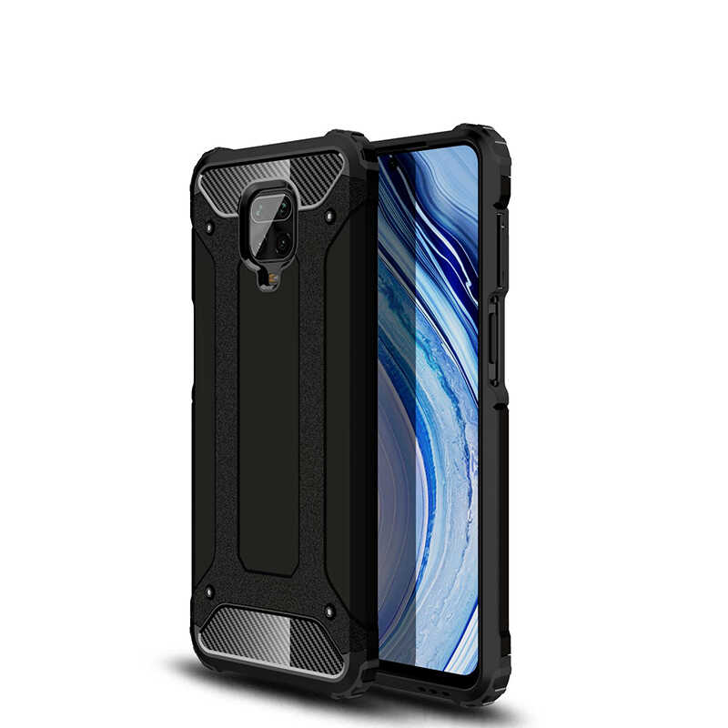 Xiaomi Redmi Note 9 Pro Kılıf Zore Crash Silikon Kapak - Siyah