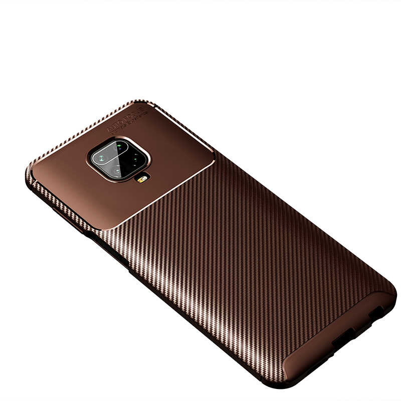 Xiaomi Redmi Note 9 Pro Kılıf Zore Negro Silikon Kapak - Kahverengi