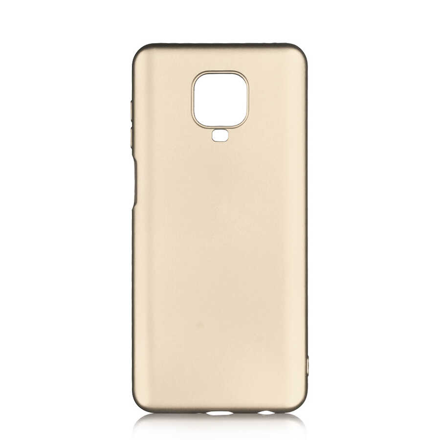 Xiaomi Redmi Note 9 Pro Kılıf Zore Premier Silikon Kapak - Gold