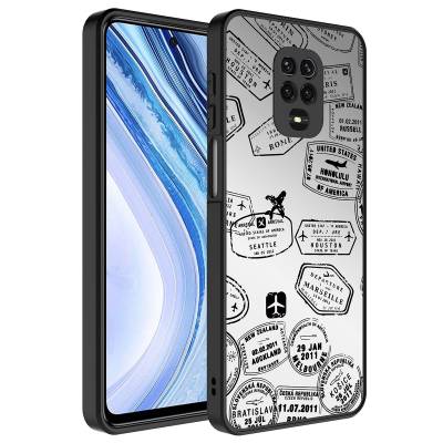 Xiaomi Redmi Note 9S Case Mirror Patterned Camera Protection Glossy Zore Mirror Cover - Zore