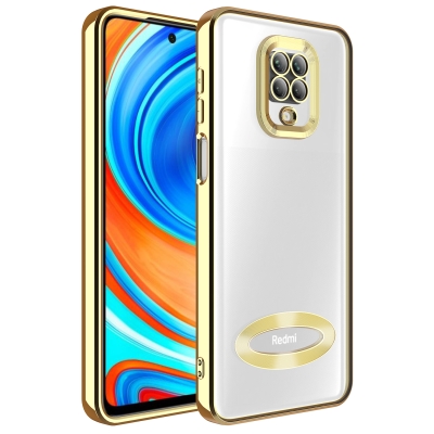 Xiaomi Redmi Note 9S Kılıf Kamera Korumalı Logo Gösteren Zore Omega Kapak - Zore