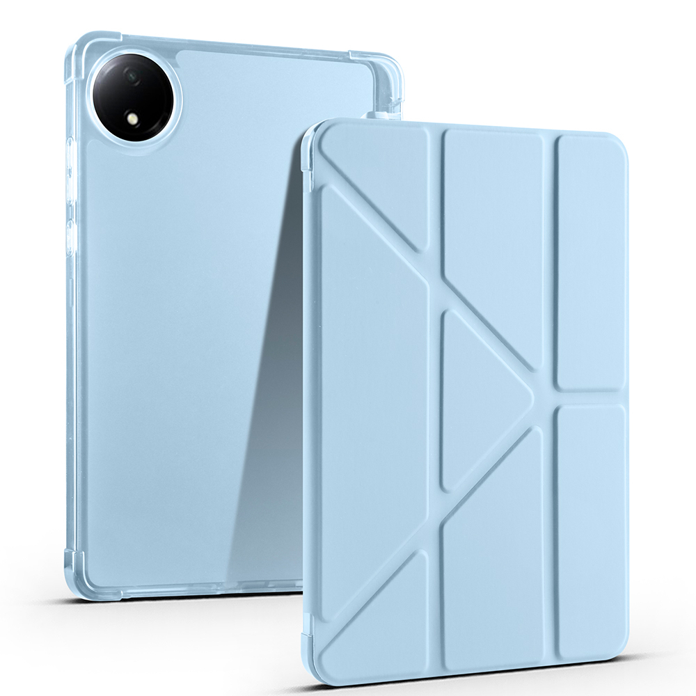 Xiaomi Redmi Pad SE 8.7 Kılıf Zore Tri Folding Kalem Bölmeli Standlı Kılıf - Mavi