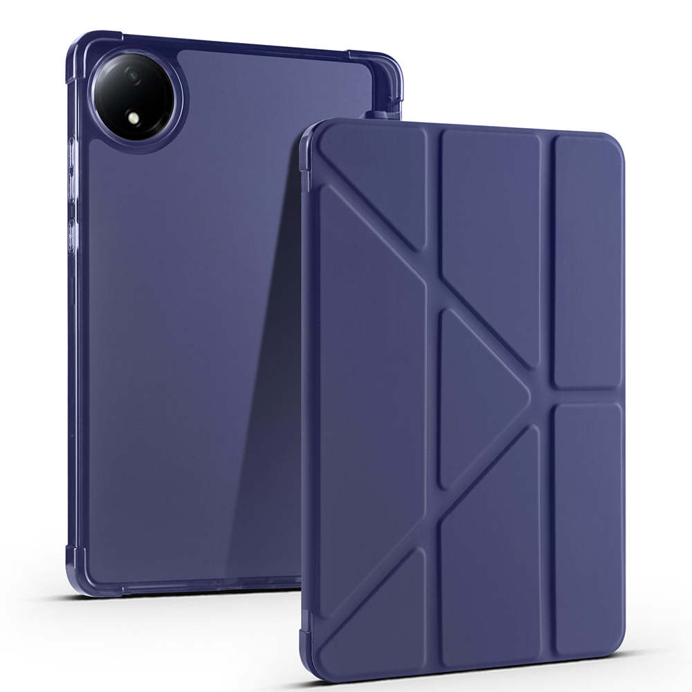 Xiaomi Redmi Pad SE 8.7 Kılıf Zore Tri Folding Kalem Bölmeli Standlı Kılıf - Lacivert