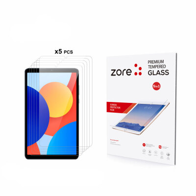 Xiaomi Redmi Pad SE 8.7 Zore 5in1 Tablet Temperli Cam Ekran Koruyucu - Zore